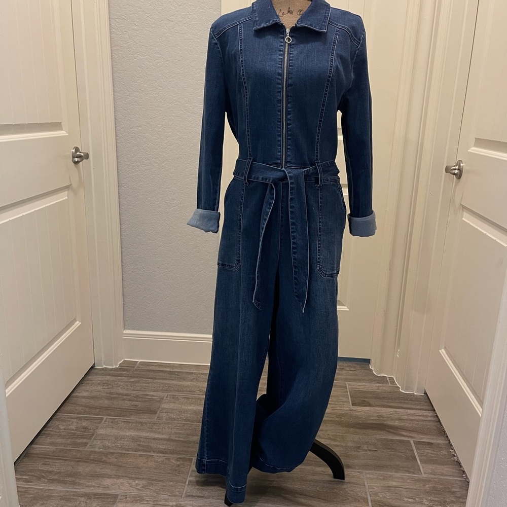 Womens denim jumpsuit, never worn, tag attached, size 14